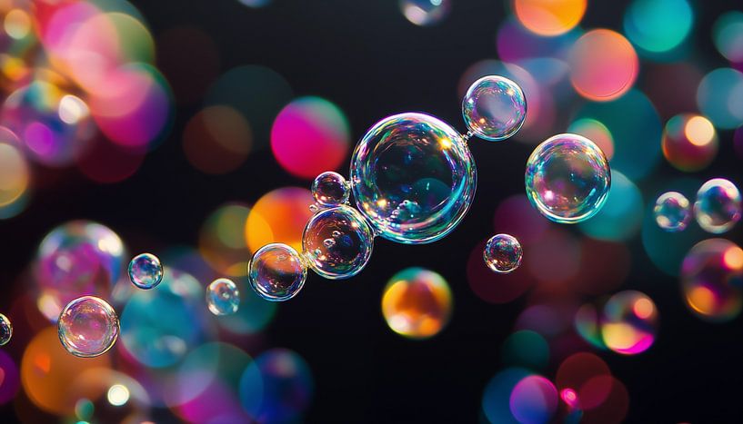 Bunte Blasen Porträt von TheXclusive Art