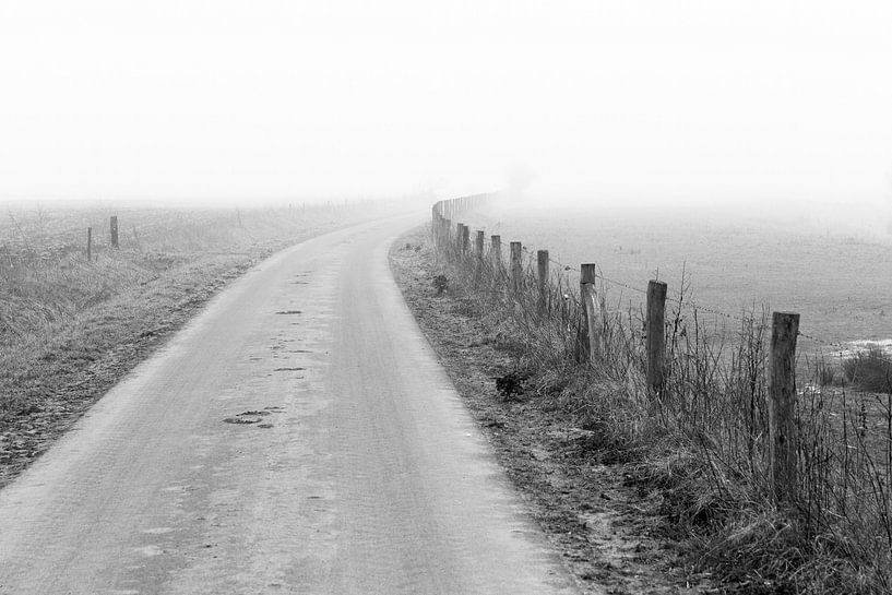 Landschap in dichte mist von Erik Wouters