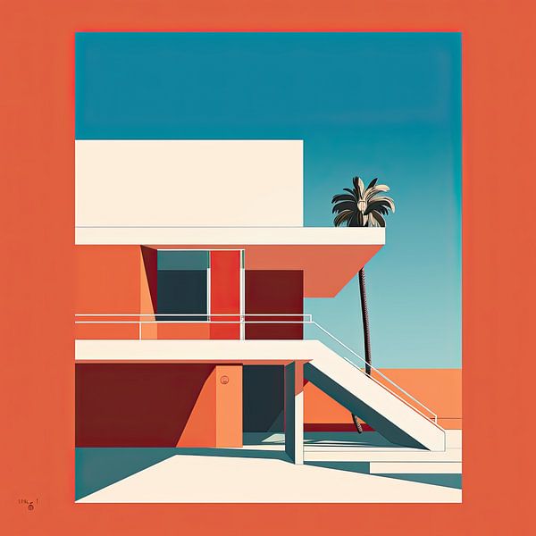 Bauhaus Poster Impression d'art Design Architecture par Niklas Maximilian