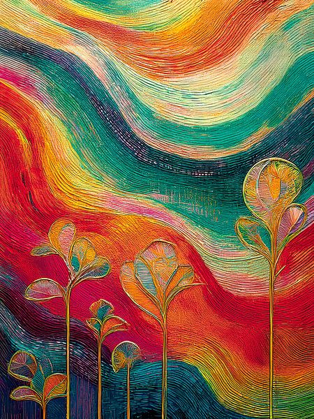 Abstrait &amp;amp ; Moderne : peintures colorées. Série : Attrape-regards (3) par Studio Pieternel