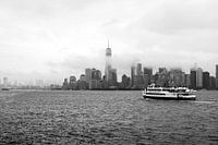 Skyline New York bij mist