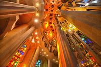 Das Innere der Sagrada Familia in Barcelona - ein Entwurf von Gaudi