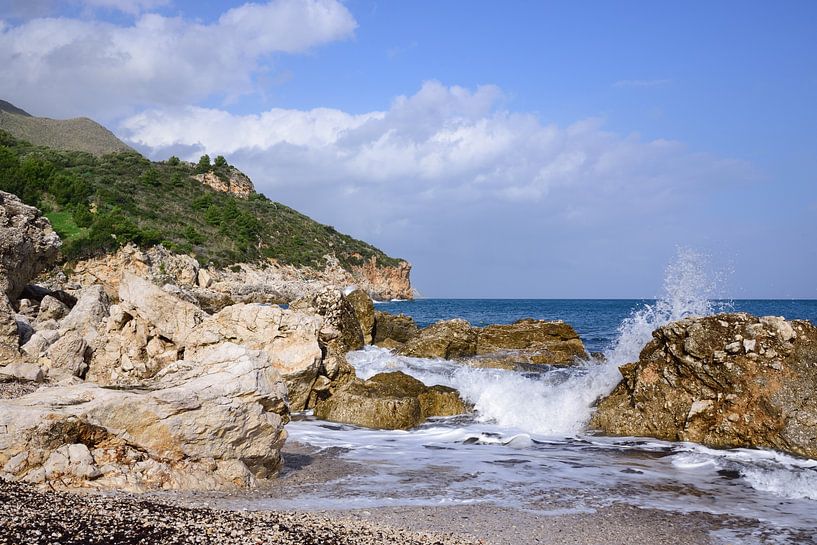Coast with rocks by the sea by Ulrike Leone