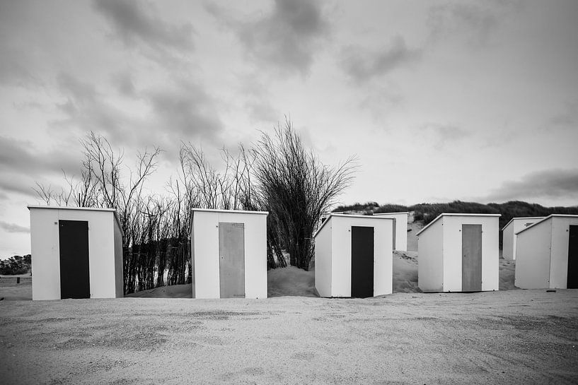 Dutch coast black and white by Stijn Vanoverbeke
