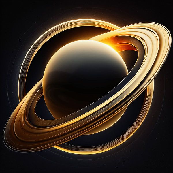 Goldener Saturn von Vythryd Arts