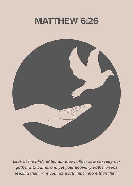 Look at the Birds - Inspirierender christlicher Bibelvers von Maison De Douceur