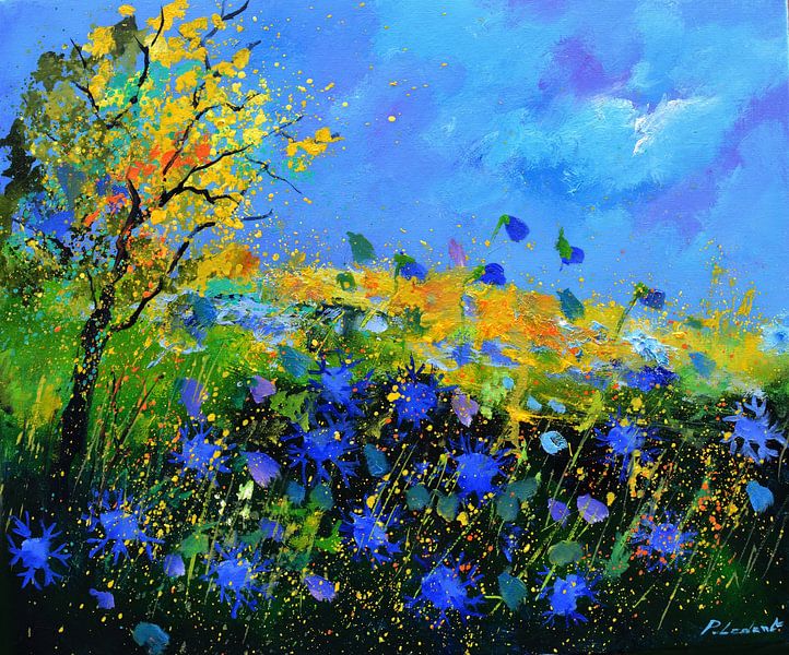 Blaue Sommerblumen von pol ledent