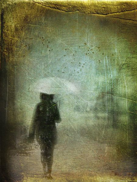 White umbrella  par Kunst van Karin