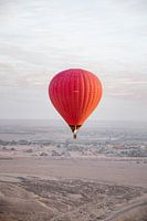 Rode Luchtballon zonsopkomst Tempels Luxor, Egypte