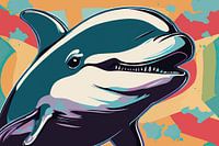 Ozeanische Launenhaftigkeit: Pop-Art-Schweinswal