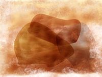 Abstrakte organische Formen in erdigen Farben