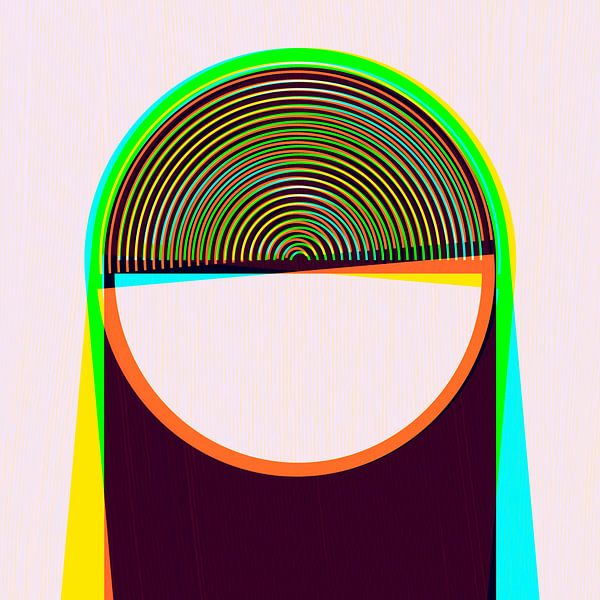 Géométrique Rétro Formes Pop Art Abstraites par Mad Dog Art