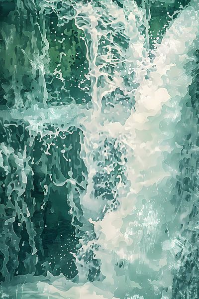 Abstrakte dynamische Wasserfall digitale Kunst von Art & Soul Creations