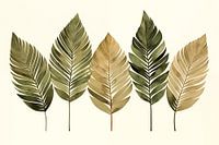 Boho Sage Green Leaves Abstract