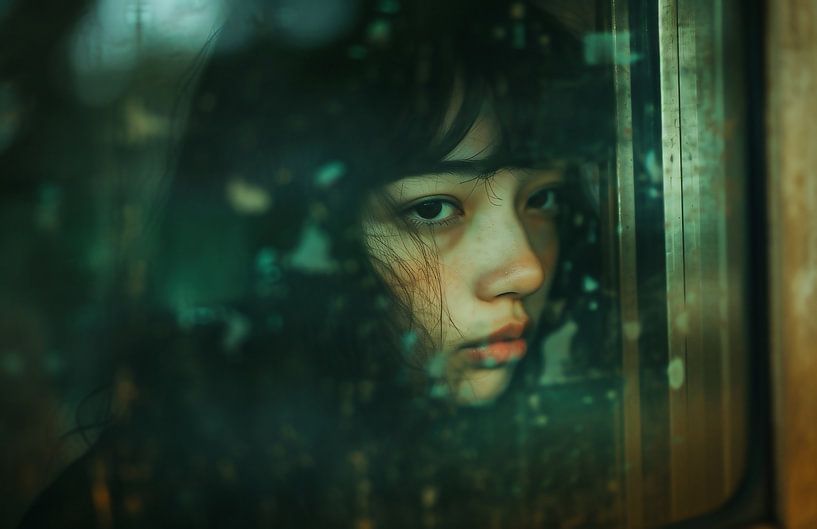 Melancholischer Schleier, junge Frau von fernlichtsicht