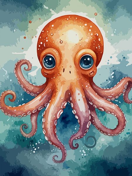 Schattige oceaan octopus van Rizal Azhari