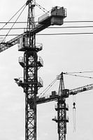Jouer des lignes grues sur chantier