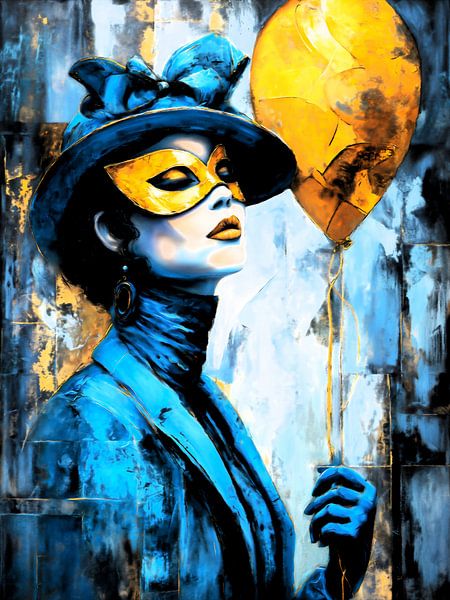 Maskerade in Kobaltblau von Max Steinwald