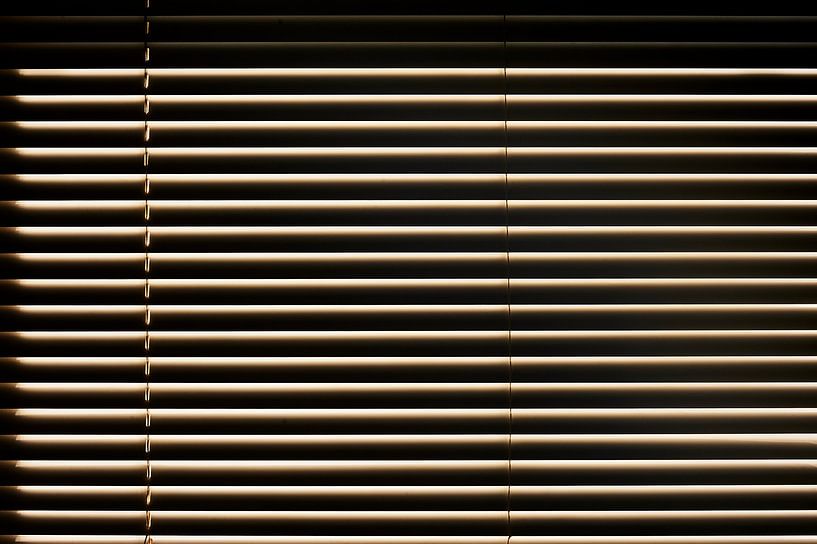Abstract horizontal composition - slats of a venetian blind in the sunlight by Michael Moser