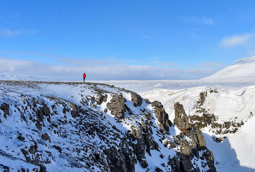 Man on the ice by Evelien Plag