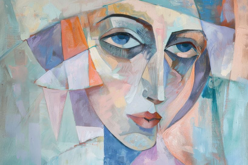 Abstracte vrouw van Poster Art Shop