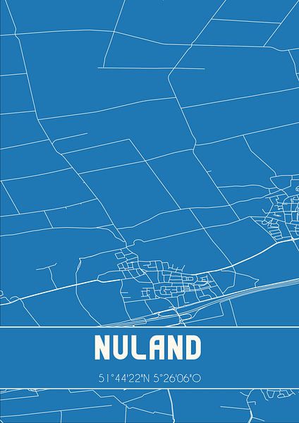 Blueprint | Map | Nuland (North Brabant) by Prints of Place