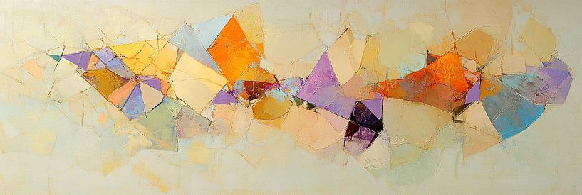 Orange und blaue Abstraktion von Zen und Mehr