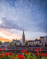 Sonnenaufgang Nieuwe Haven mit Grote Kerk - Breda