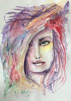 Green eye girl dreaming