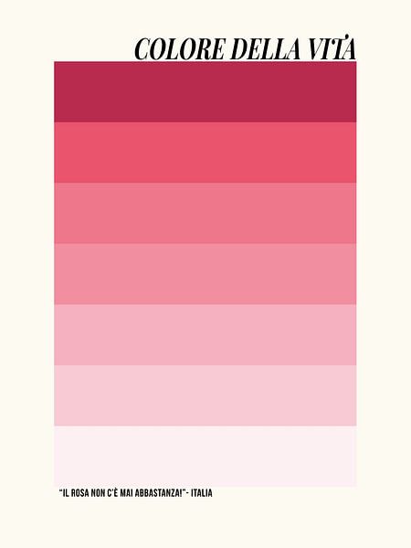 Il rosa non cé mai abbastanza" (Il n'y a jamais assez de rose) par MarcoZoutmanDesign