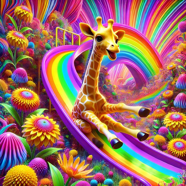 Giraffe on slide: Dopamine decor by Basahen
