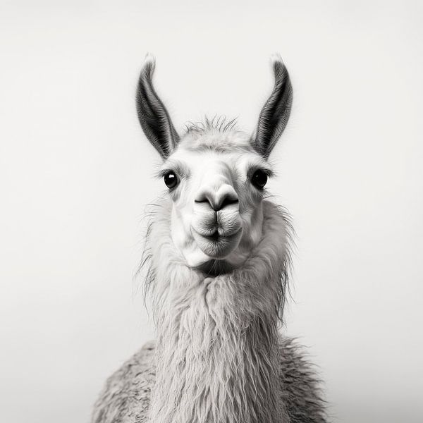 Llama portrait by Poster Art Shop