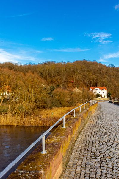 Historische Werrabrücke an der Grenze zwischen Thüringen und Hessen von Oliver Hlavaty