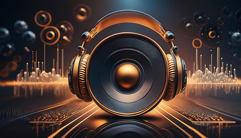 Speakers and headphones with digital music by Mustafa Kurnaz