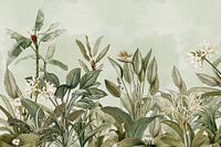 Vintage Exotic Jungle Garden