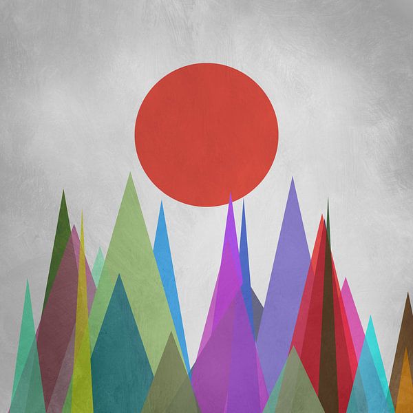 Colorful abstract forest and sun by Western Exposure