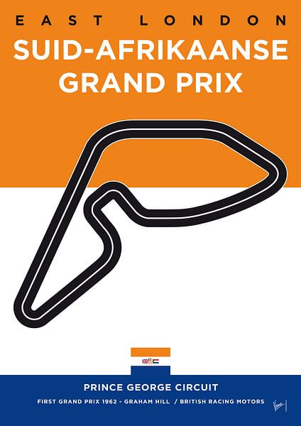 My F1 East London, Track Minimal Poster von Chungkong Art