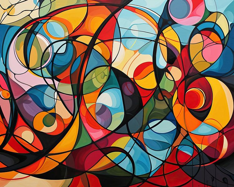 Spiel mit dynamischen Formen von ARTEO Gemälde