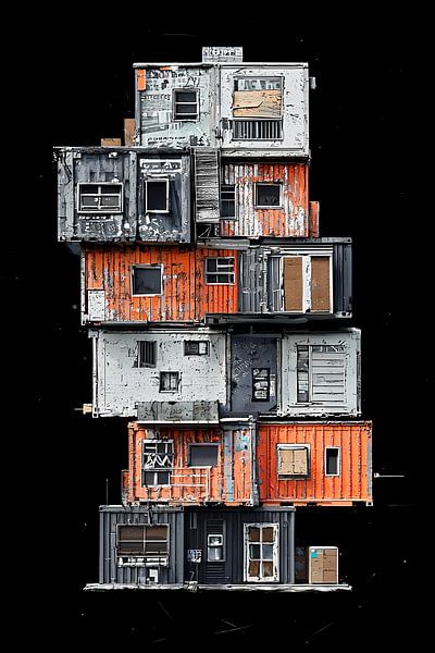 Urban building, graffiti style by Ariadna de Raadt-Goldberg