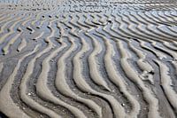 Ribbels van water en zand