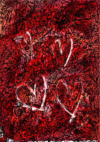 The clustering of love van MY HAPPY SOUL ART