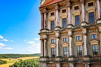 Het kasteel van Plumlov in het zonlicht