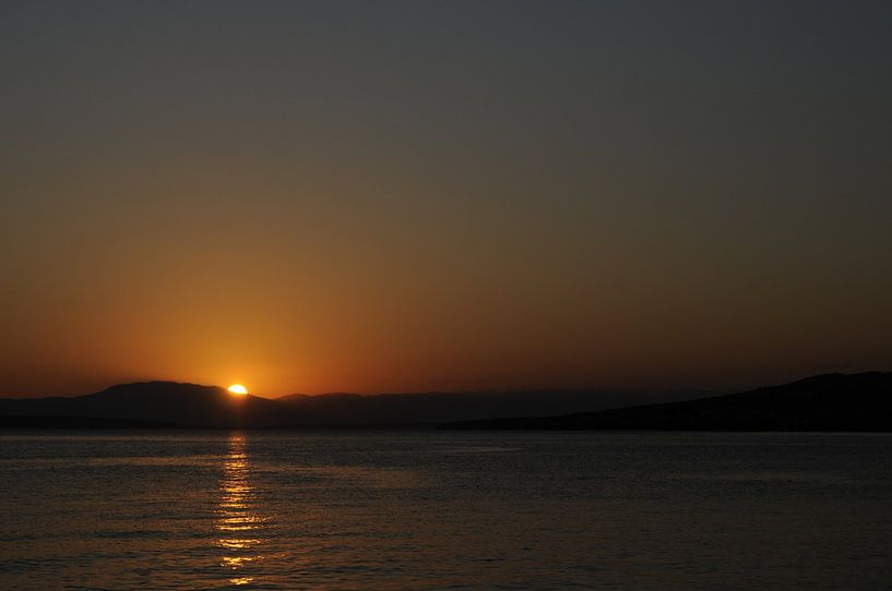 Coast in Croatia, Mediterranean bay, sunset by Yvette Stevens