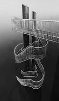 Minimalist staircase in the Mist