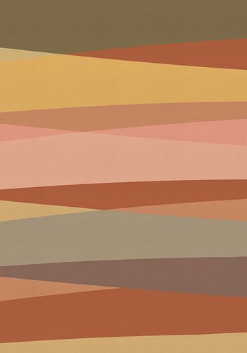 Streifenmuster in Rosa, Terra, Olivgrün von Dina Dankers