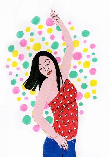 Une fille danse dans un club par Karolina Grenczyk