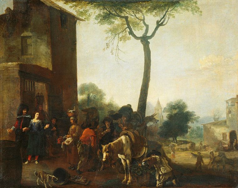 Die Ernte der Reben, Pieter Bodding van Laer von Meisterhafte Meister