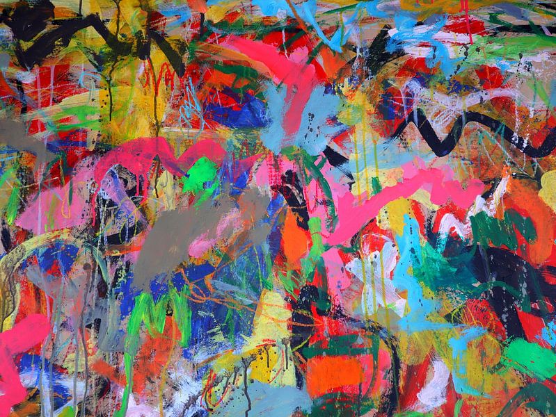 Abstract colorful painting by Playful Art