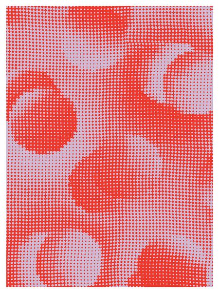 Grid Pattern - lilas et rouge par Malou Studio