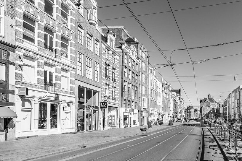 Rokin street and canal in Amsterdam during a weekday morning following the advice of the Dutch gover by Sjoerd van der Wal Photography